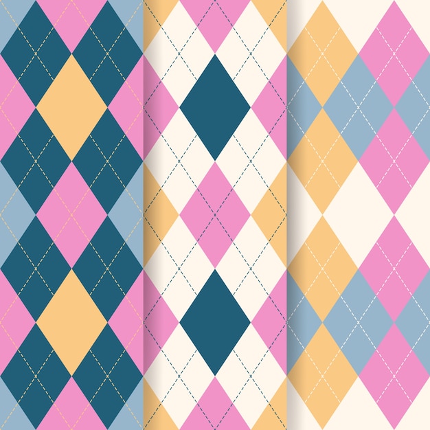 Flat design classic argyle pattern