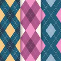 Free vector flat design classic argyle pattern