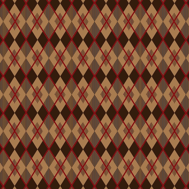 Flat design classic argyle pattern