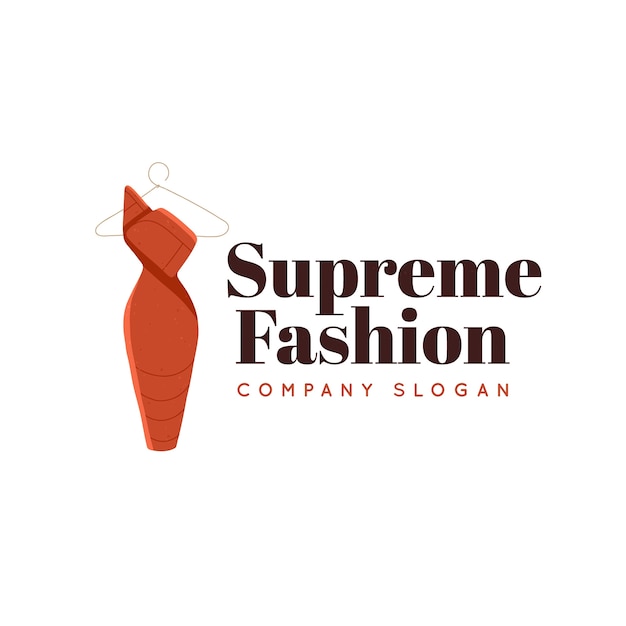 Flat design clothing logo template