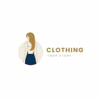 Free vector flat design clothing store logo design