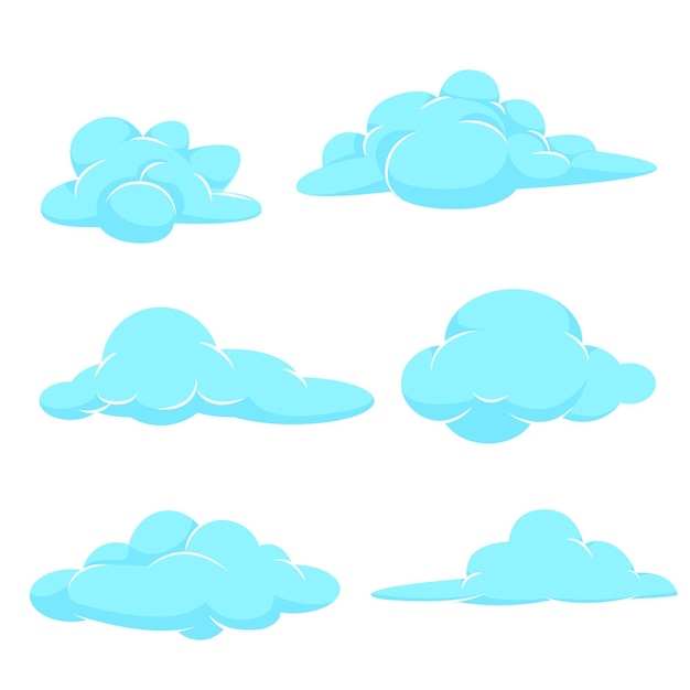 Free vector flat design cloud collection