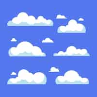 Free vector flat design cloud set