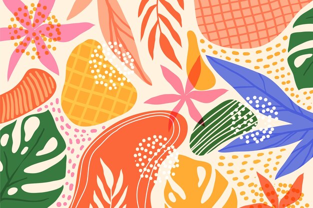 Flat design collage background