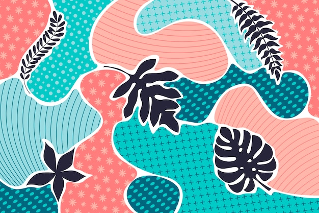 Free vector flat design collage background