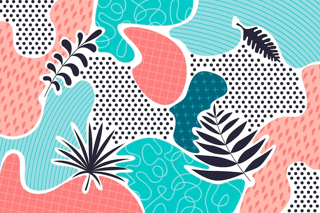 Free vector flat design collage background