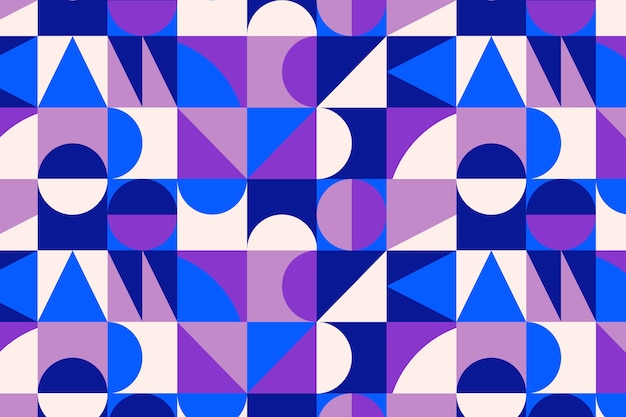 Flat design color blocking pattern design