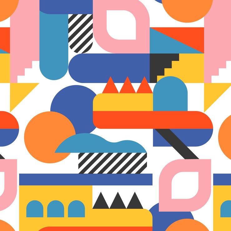 Free Vector flat design color blocking pattern