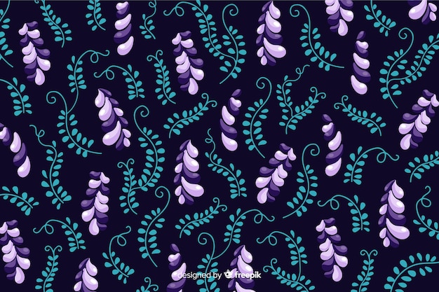 Flat design colorful floral background