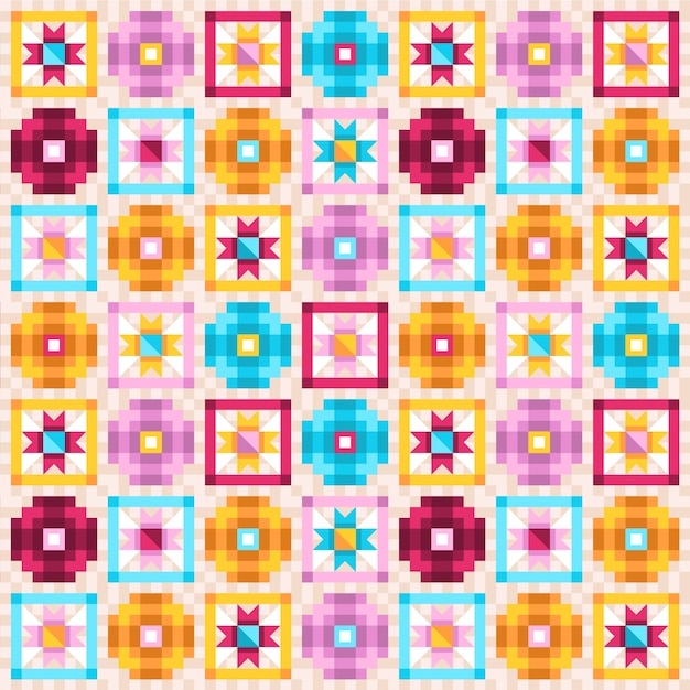 Free vector flat design colorful geometric pattern