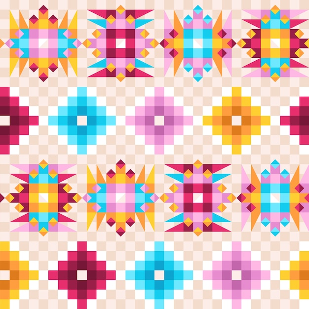 Free vector flat design colorful geometric pattern