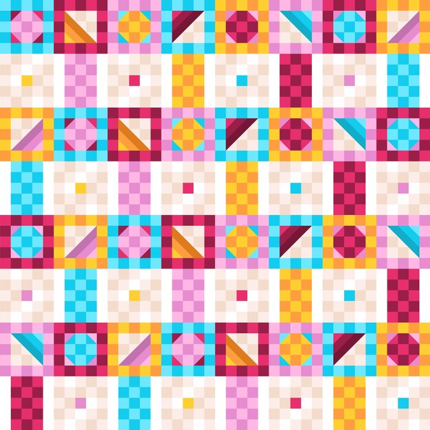 Flat design colorful geometric pattern