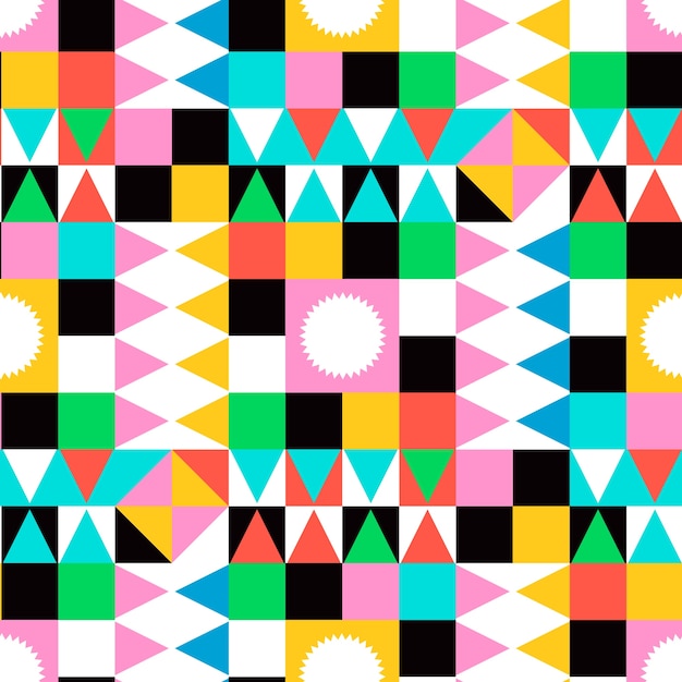 Free vector flat design colorful geometric pattern