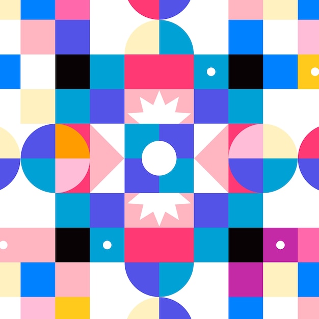 Free vector flat design colorful geometric pattern