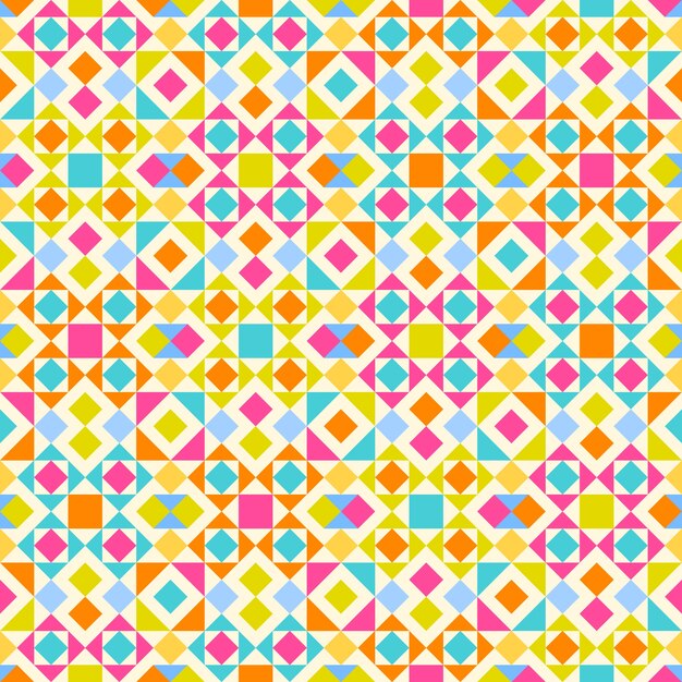 Flat design colorful geometric pattern