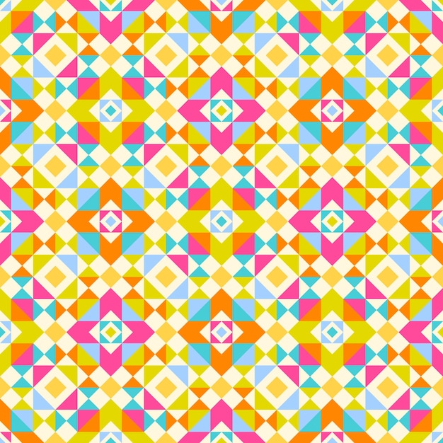 Flat design colorful geometric pattern