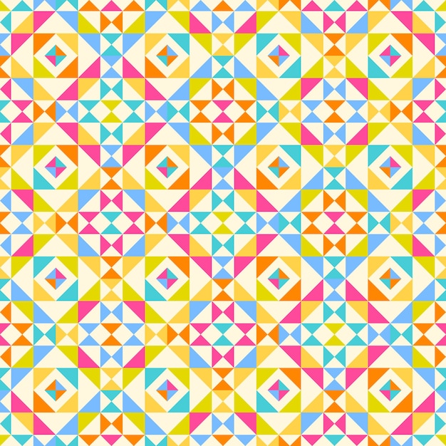 Flat design colorful geometric pattern