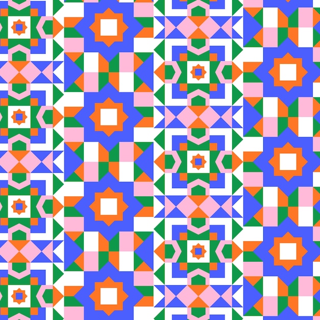 Free vector flat design colorful geometric pattern