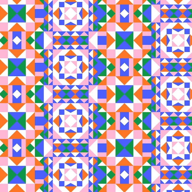 Free vector flat design colorful geometric pattern