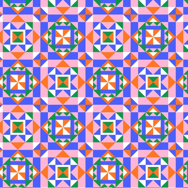 Free vector flat design colorful geometric pattern