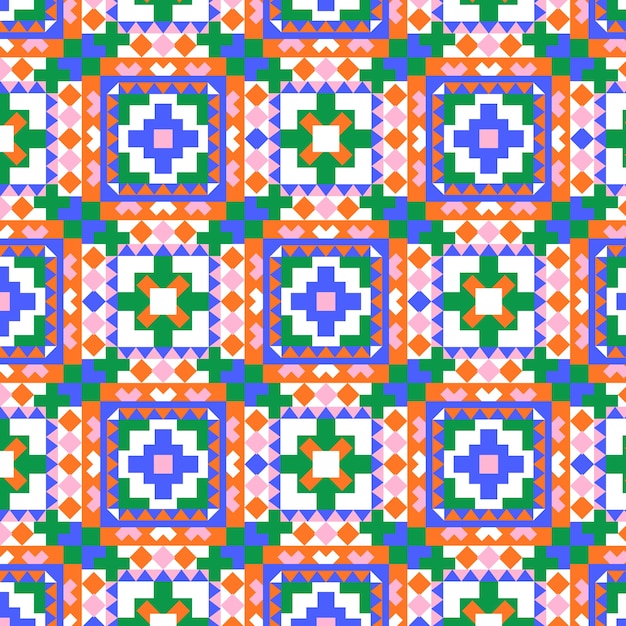 Free vector flat design colorful geometric pattern