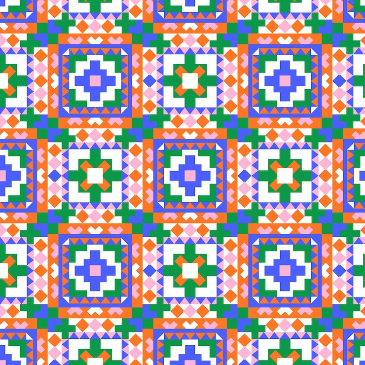 Free Vector flat design colorful geometric pattern
