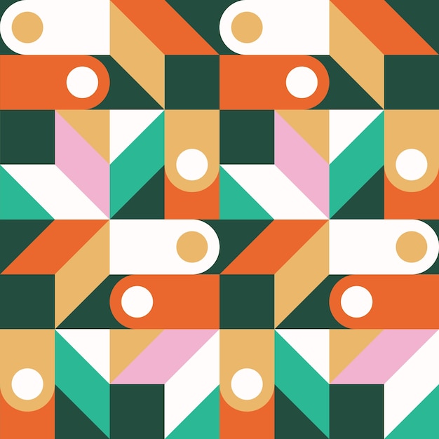 Free vector flat design colorful geometric pattern