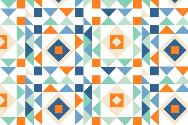 Free vector flat design colorful geometric pattern