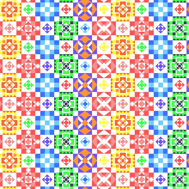 Free vector flat design colorful geometric pattern