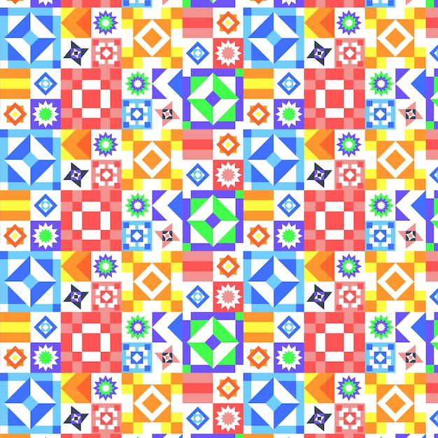 Free vector flat design colorful geometric pattern