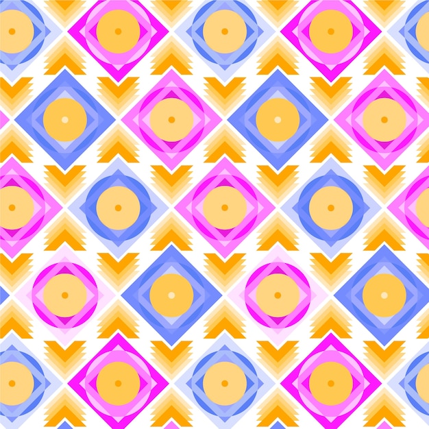 Free vector flat design colorful geometric pattern