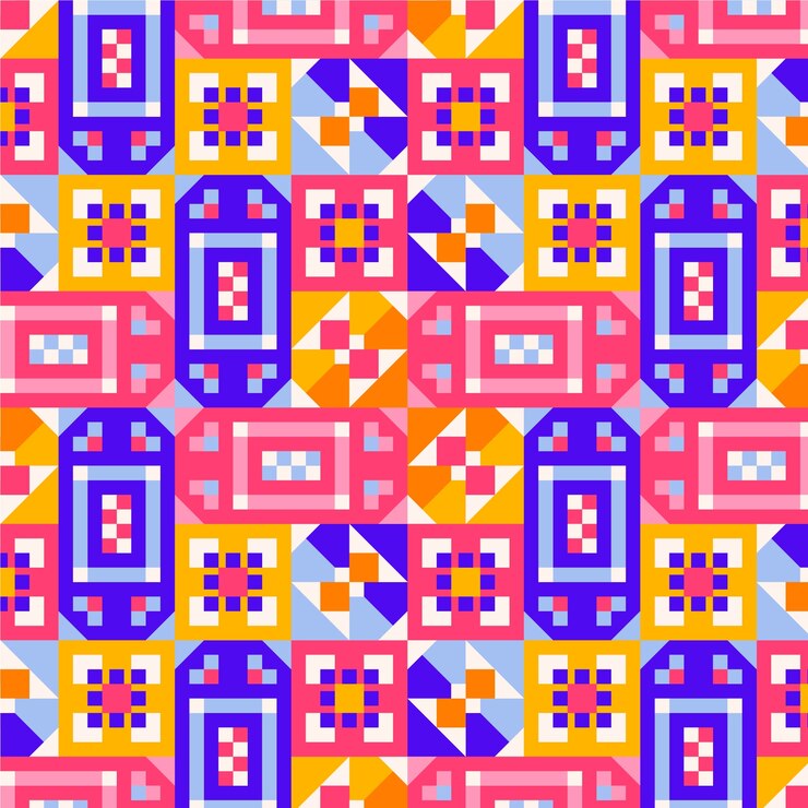 Free Vector flat design colorful geometric pattern