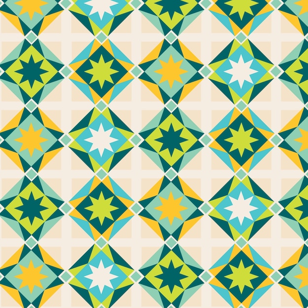 Flat design colorful geometric pattern