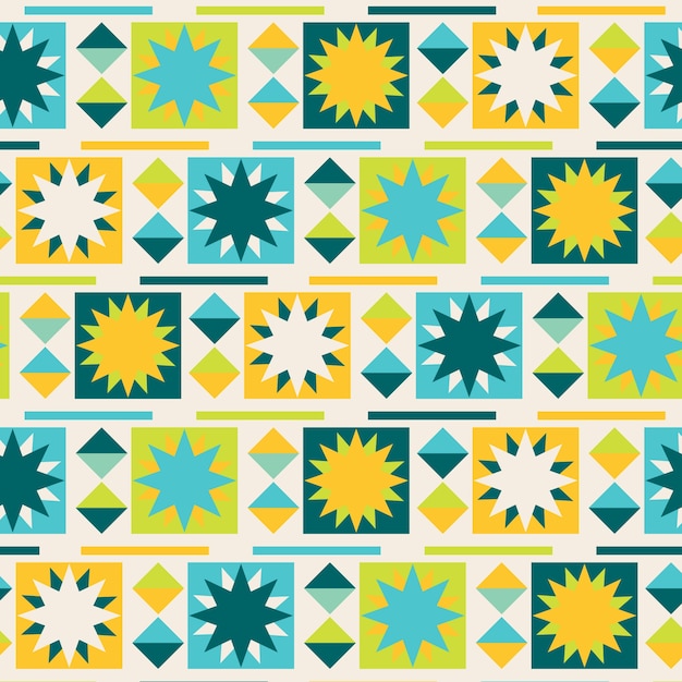 Free vector flat design colorful geometric pattern