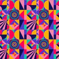 Free vector flat design colorful geometric pattern