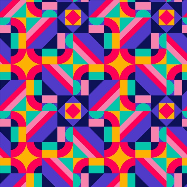 Free vector flat design colorful geometric pattern