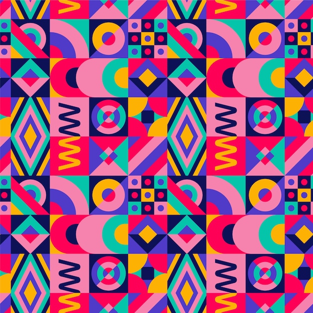 Free vector flat design colorful geometric pattern