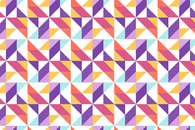 Flat design colorful geometric pattern