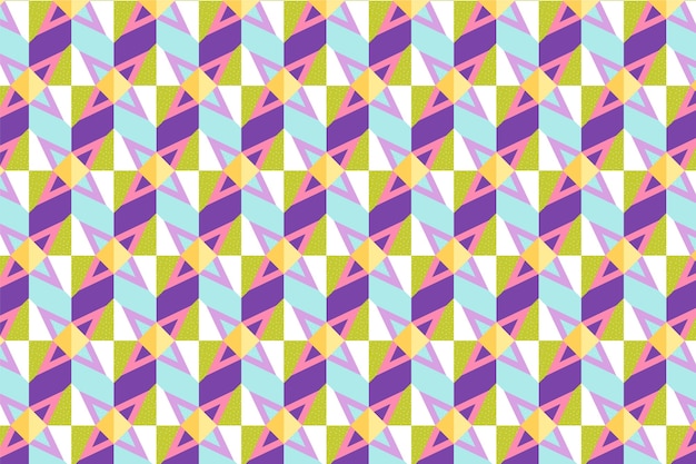 Flat design colorful geometric pattern