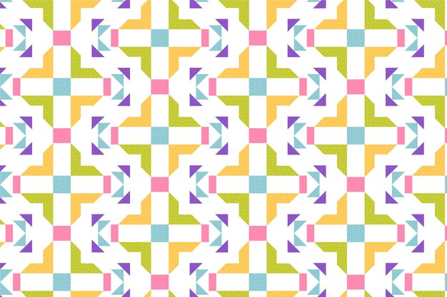 Flat design colorful geometric pattern