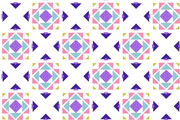 Flat design colorful geometric pattern