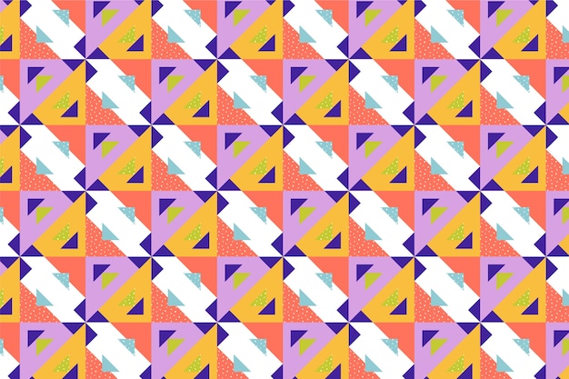 Flat design colorful geometric pattern