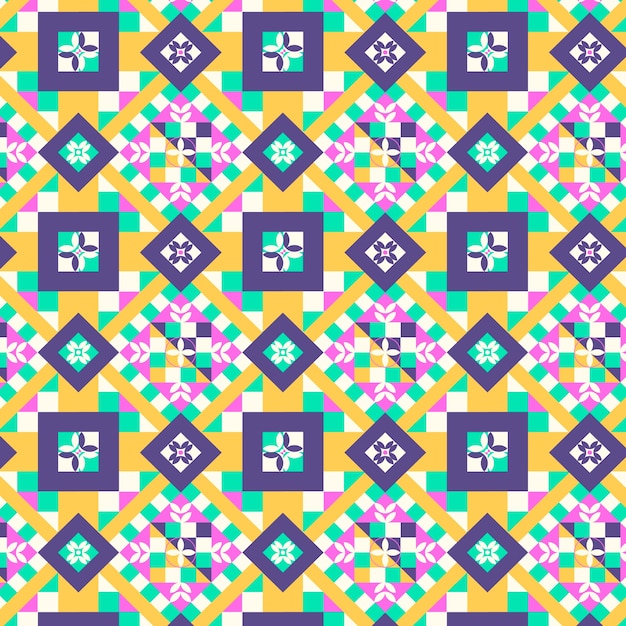 Free vector flat design colorful geometric pattern