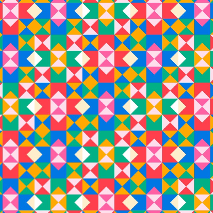 無料Vector フラットなデザインのカラフルな幾何学模様