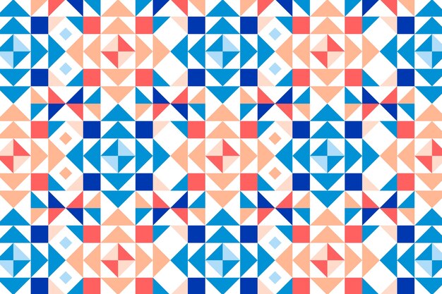 Flat design colorful geometric pattern