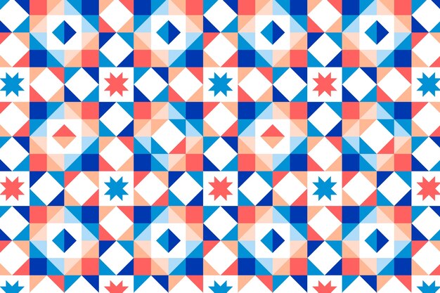 Flat design colorful geometric pattern