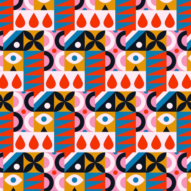 Free Vector flat design colorful geometric pattern