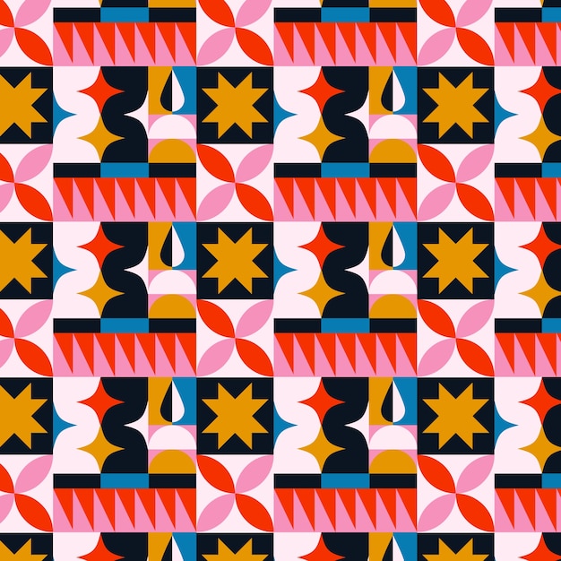 Free vector flat design colorful geometric pattern