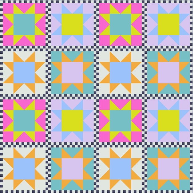 Free vector flat design colorful geometric pattern