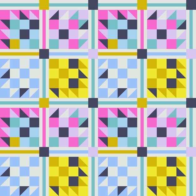 Free vector flat design colorful geometric pattern